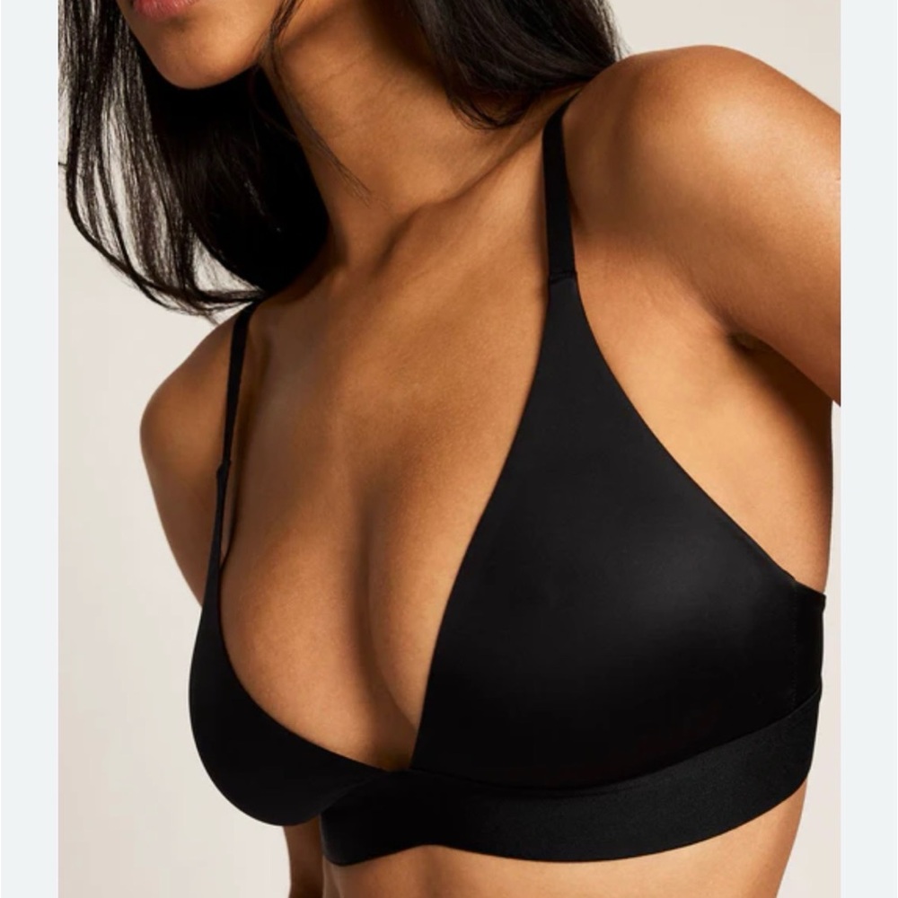 Negative Glacé Triangle Bra medium black